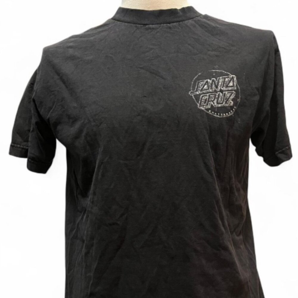Black Faded Santa Cruz Mens Tee